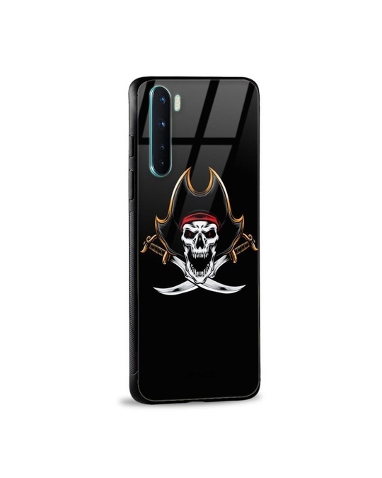 Shop Pirate Printed Premium Glass Cover for OnePlus Nord (Shock Proof, Lightweight)-Back
