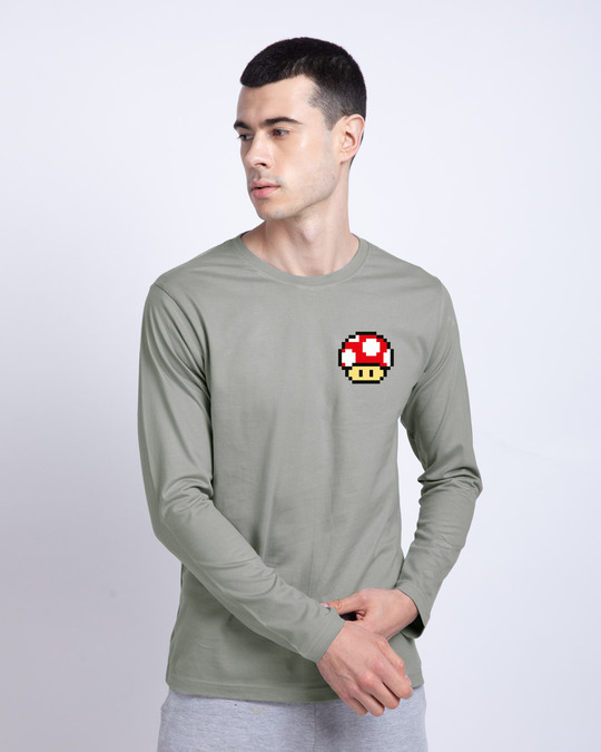 Shop Pixel -01 Check Full Sleeve T-Shirt-Back