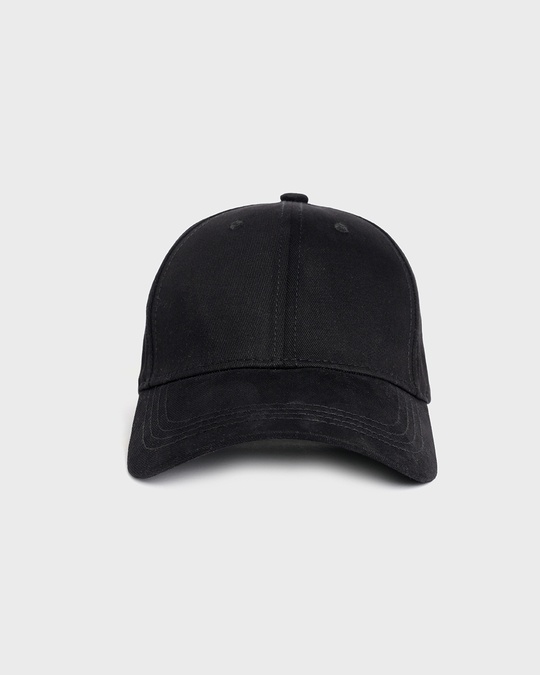 Shop Plain Black Baseball Cap-Back