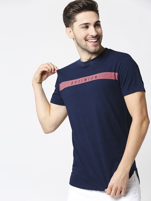 Shop Mens True Indigo Skate Cut T-Shirt-Back