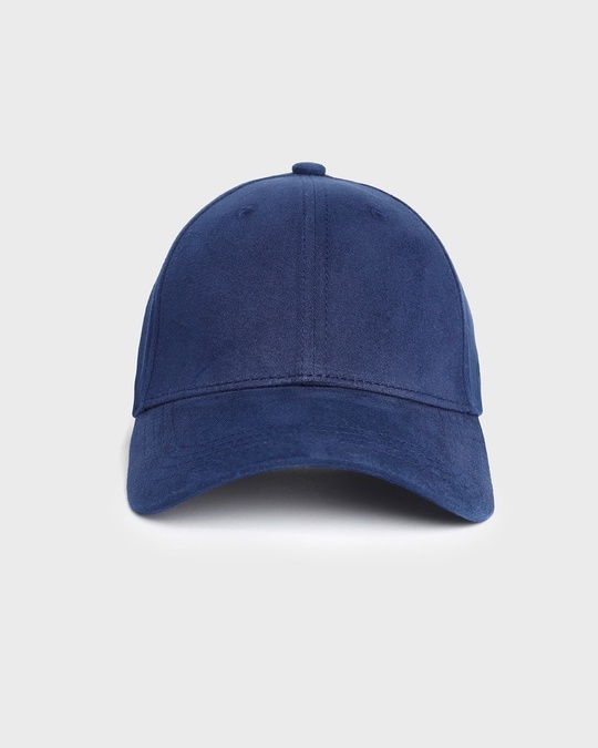 Shop Plain Navy Baseball Cap-Back