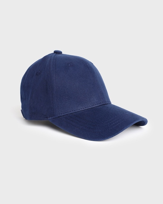Shop Plain Navy Baseball Cap-Full