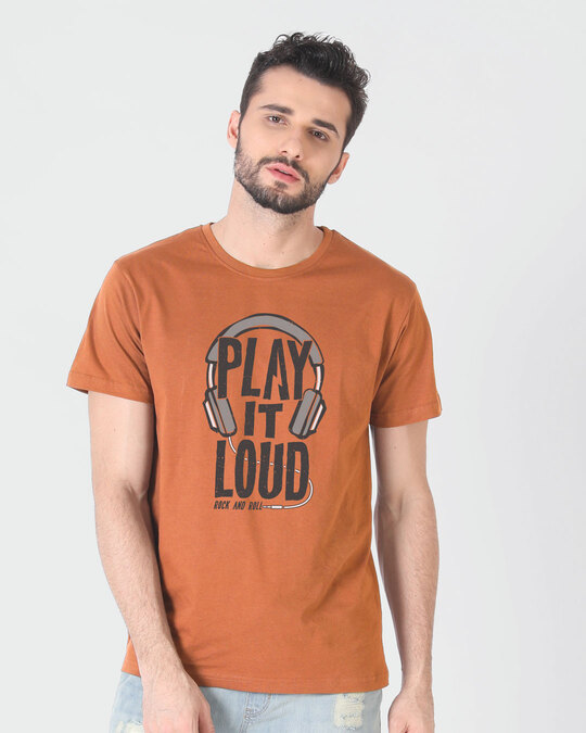Shop Play It Loud Half Sleeve T-Shirt-Front