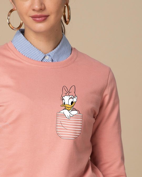 Shop Pocket Daisy Fleece Light Sweatshirt (DL)-Front