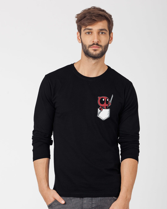 Buy Pocket Deadpool Dpl Printed Full Sleeve T Shirt For