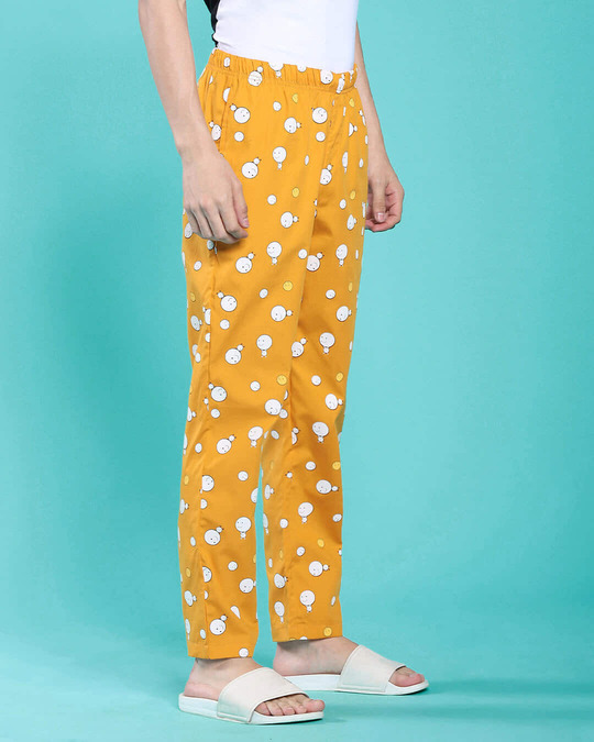 Shop Men's Popcorn Yellow AOP Pyjama-Back