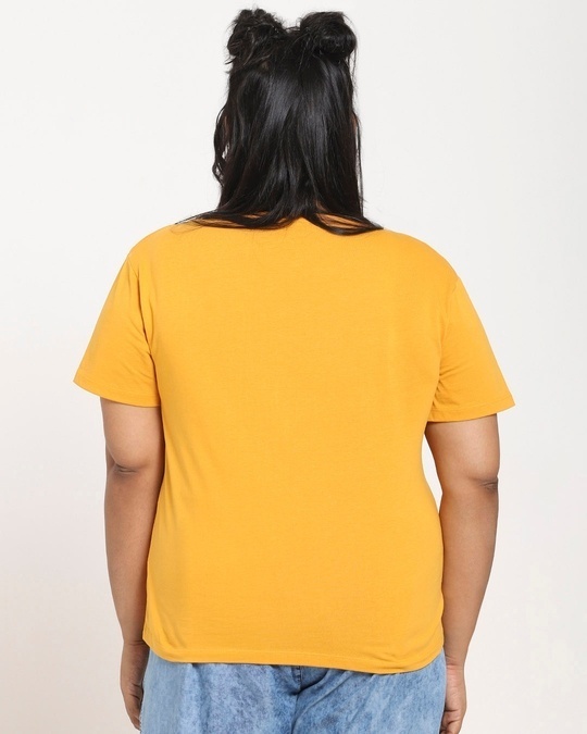Shop Popcorn Yellow Boyfriend T-Shirt-Full