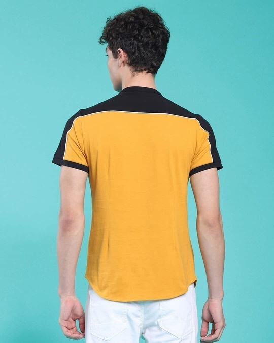 Shop Popcorn Yellow Single Jersey Shirt For Men's-Full