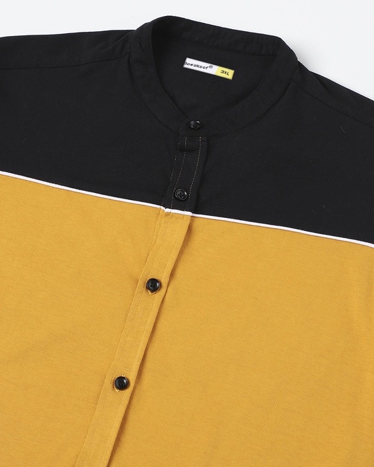 Shop Popcorn Yellow Single Jersey Shirt For Men's