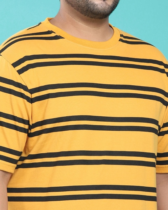 Shop Men's Popcorn Yellow Stripe T-shirt