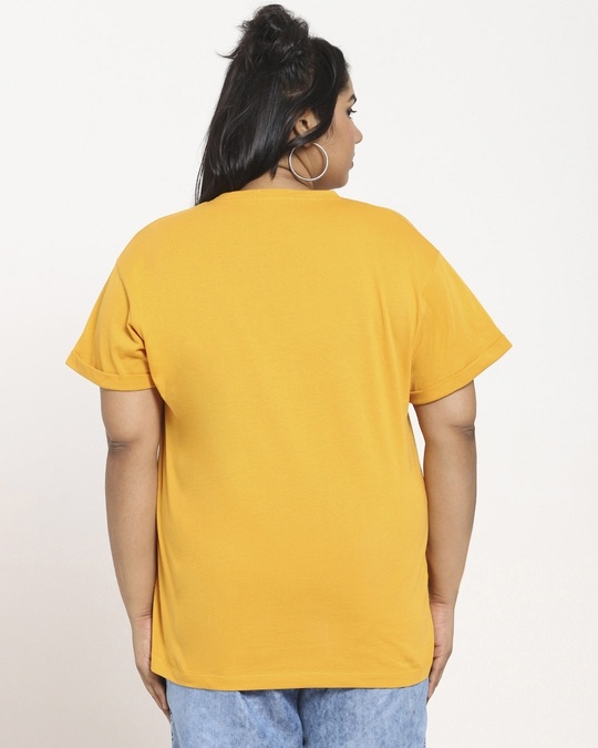 Shop Popcorn Yellow V-Neck T-Shirt-Full