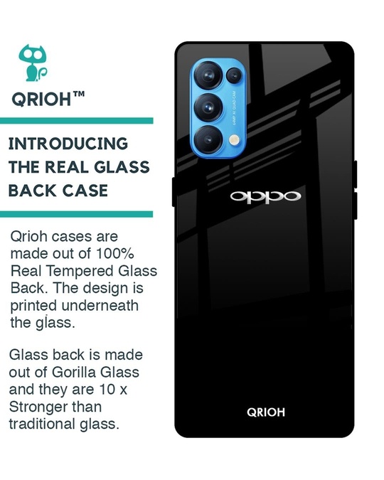 Shop Premium Glass Cover for Oppo Reno 5 Pro (Shock Proof, Lightweight)-Back