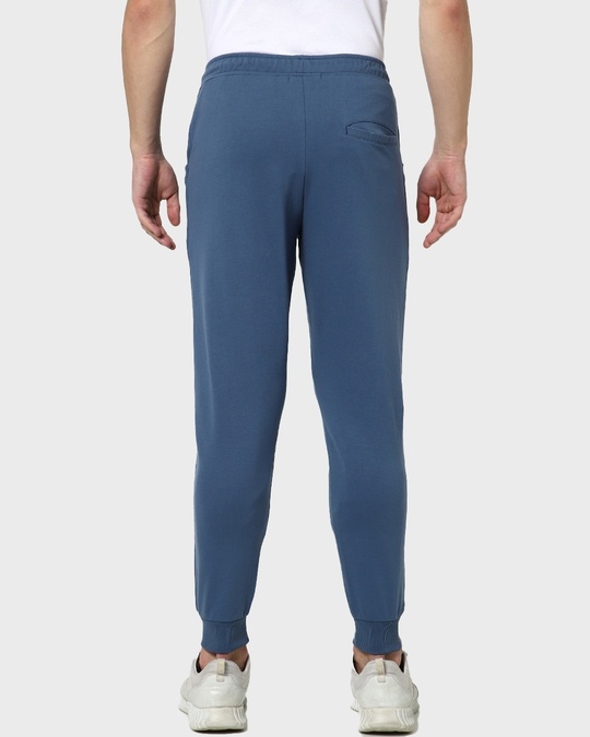 Shop Prussian Blue Casual Jogger Pants-Full