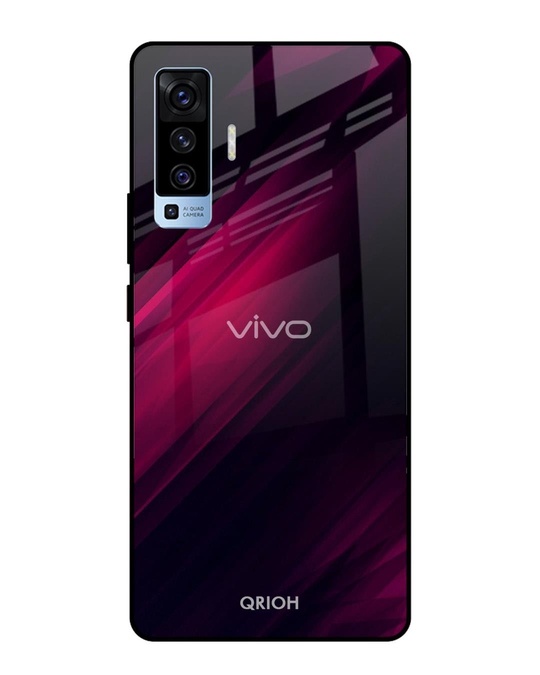 Shop Razor Printed Premium Glass Cover for Vivo X50 (Shock Proof, Lightweight)-Front