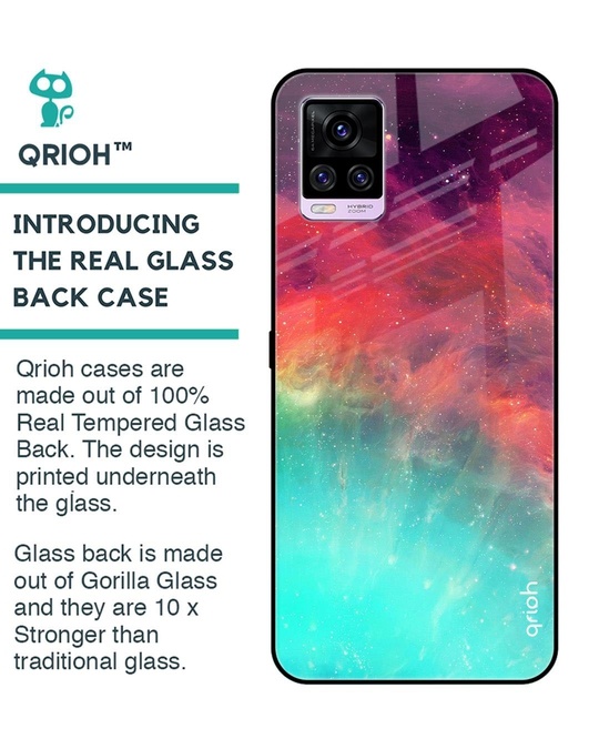 Shop Aura Printed Premium Glass Cover for Vivo V20 Pro (Shock Proof, Lightweight)-Back