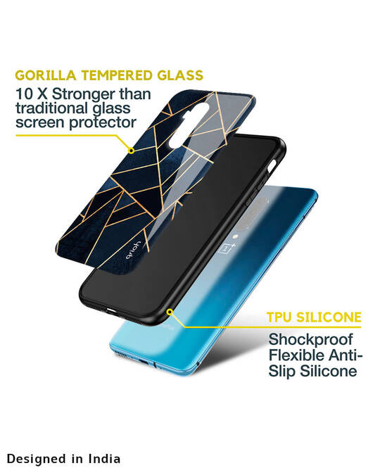 Shop Abstract Tiles Glass Case For Oneplus Nord-Full