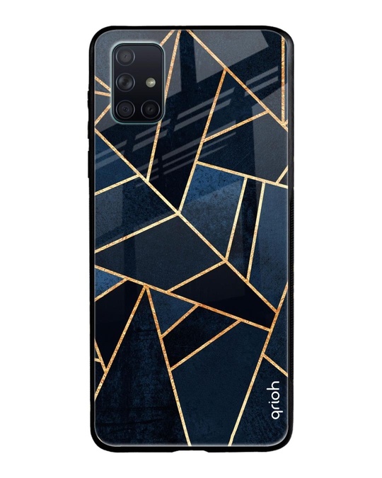 Shop Abstract Tiles Glass Case For Samsung Galaxy A71-Front