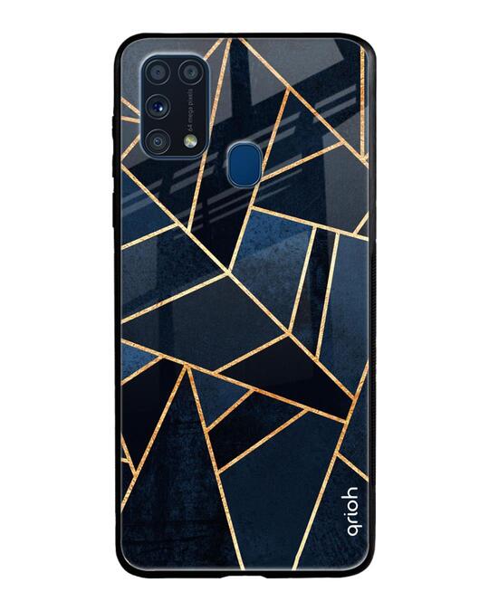 Shop Abstract Tiles Glass Case For Samsung Galaxy M31 Prime-Front