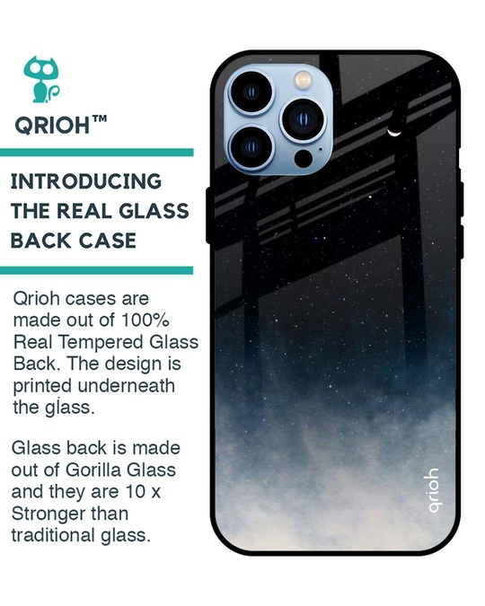 Shop Black Aura Glass Case For Iphone 13 Pro Max-Back