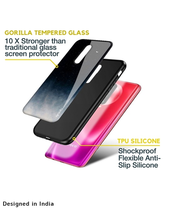 Shop Black Aura Glass Case For Poco M3 Pro-Design