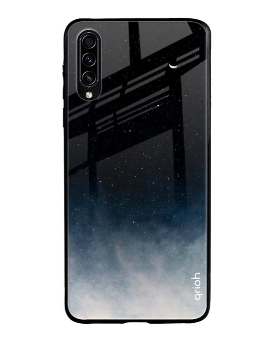 Shop Black Aura Glass Case For Samsung Galaxy A30s-Front