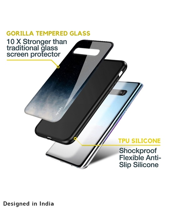 Shop Black Aura Glass Case For Samsung Galaxy A52-Design