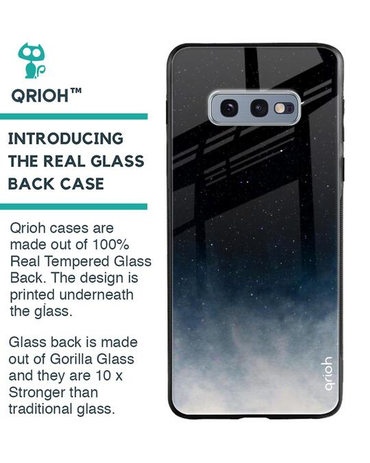 Shop Black Aura Glass Case For Samsung Galaxy S10e-Back