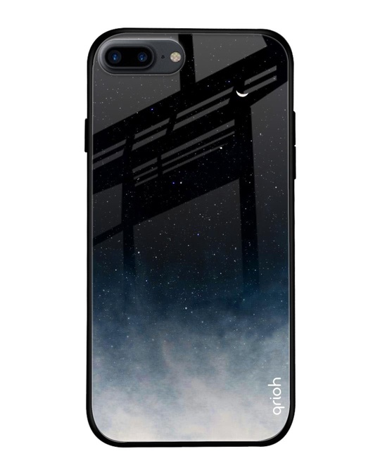 Shop Black Aura Printed Premium Glass Cover For (Apple Iphone 7 Plus)-Front