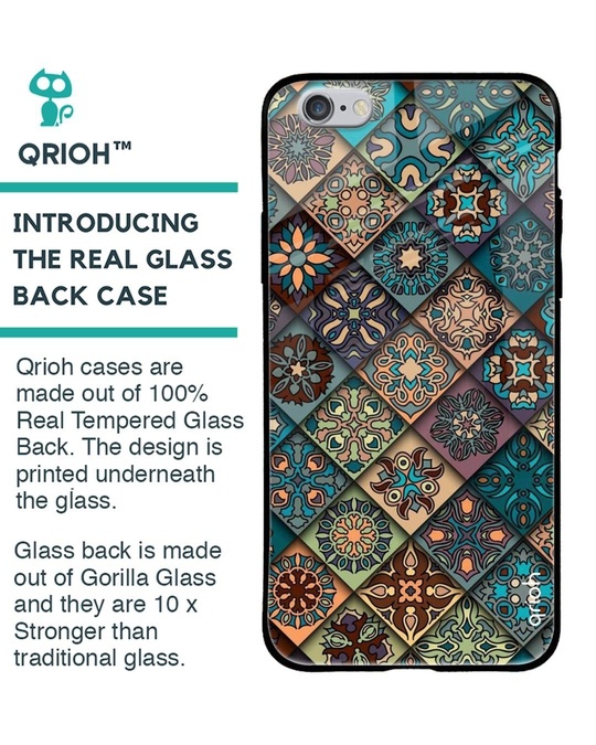 Shop Retro Art Printed Premium Glass Case for Apple iPhone 6S (Shock Proof, Scratch Resistant)-Back