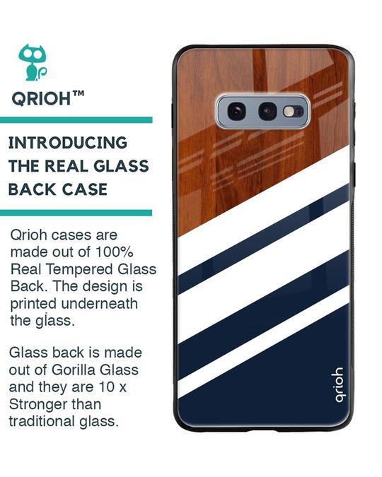 Shop Bold Stripes Glass Case For Samsung Galaxy S10e-Back