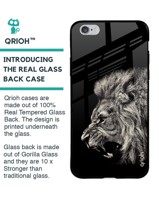 Shop Brave Lion Glass Case For Iphone 6 Plus-Back