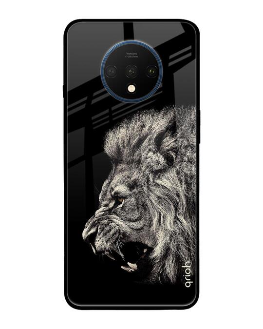 Shop Brave Lion Glass Case For Oneplus 7t