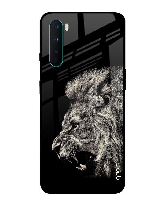 Shop Brave Lion Glass Case For Oneplus Nord-Front
