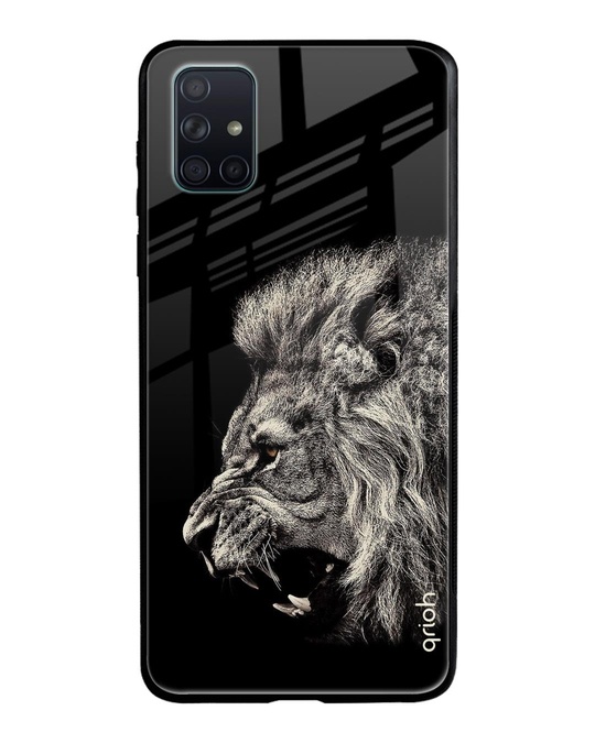 Shop Brave Lion Glass Case For Samsung Galaxy A71-Front