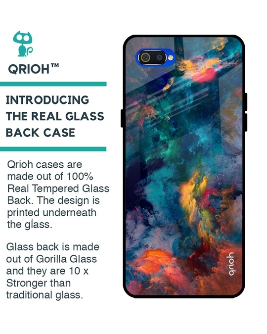 Shop Cloudburst Glass Case For Realme C2-Back