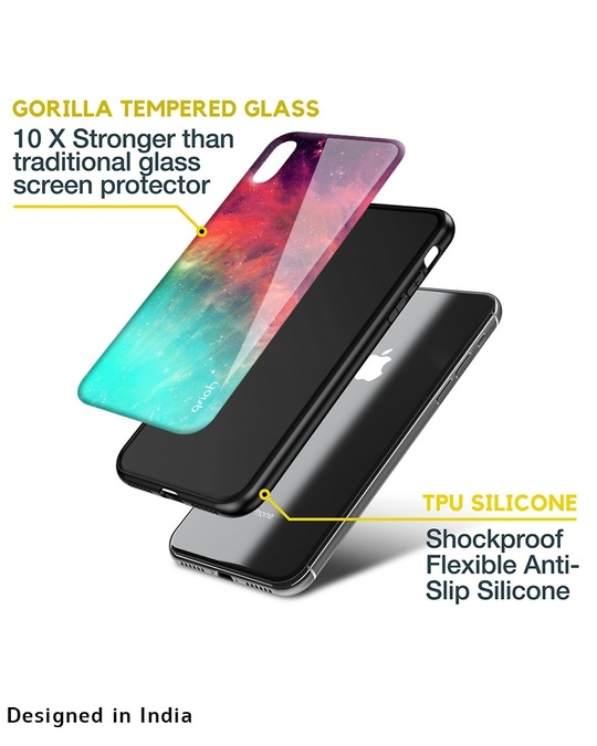 Shop Colorful Aura Glass Case For Iphone 13 Mini-Design