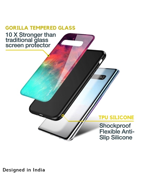 Shop Colorful Aura Glass Case For Samsung Galaxy A21s-Design