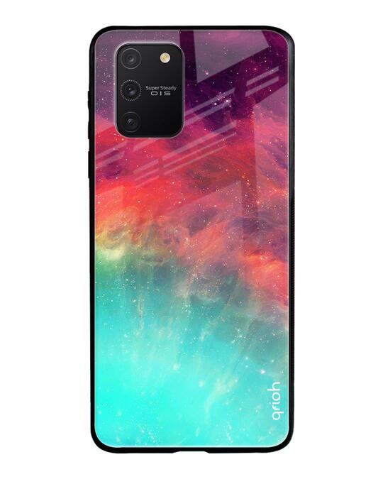 Shop Colorful Aura Glass Case For Samsung Galaxy S10 Lite-Front