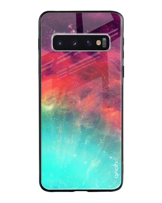 Shop Colorful Aura Glass Case For Samsung Galaxy S10
