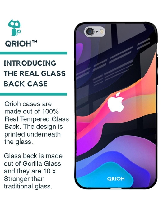 Shop Colorful Fluid Glass Case For Iphone 6 Plus-Back