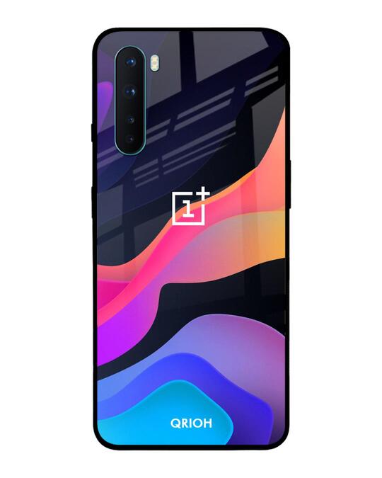 Shop Colorful Fluid Glass Case For Oneplus Nord-Front