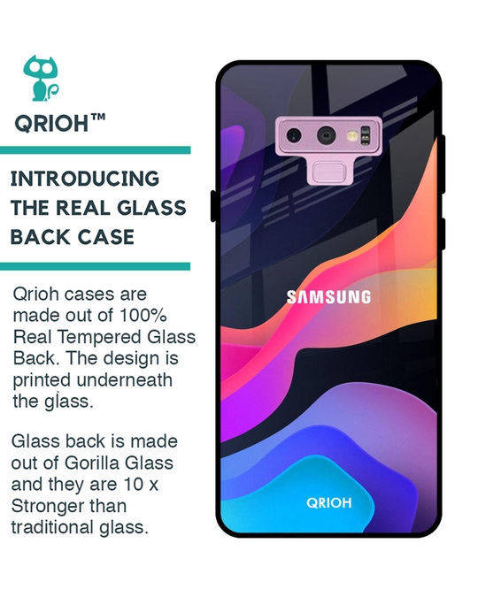 Shop Colorful Fluid Glass Case For Samsung Galaxy Note 9-Back