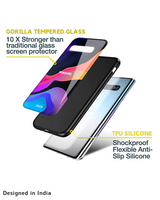 Shop Colorful Fluid Glass Case For Samsung Galaxy S10e-Design