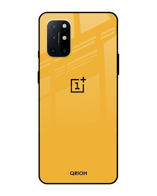 Shop Fluorescent Yellow Glass Case For Oneplus 8t-Front
