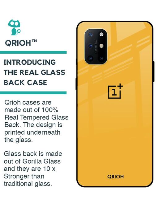 Shop Fluorescent Yellow Glass Case For Oneplus 8t-Design