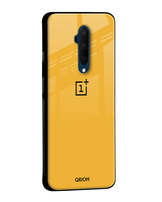 Shop Fluorescent Yellow Glass Case For Oneplus Nord-Back