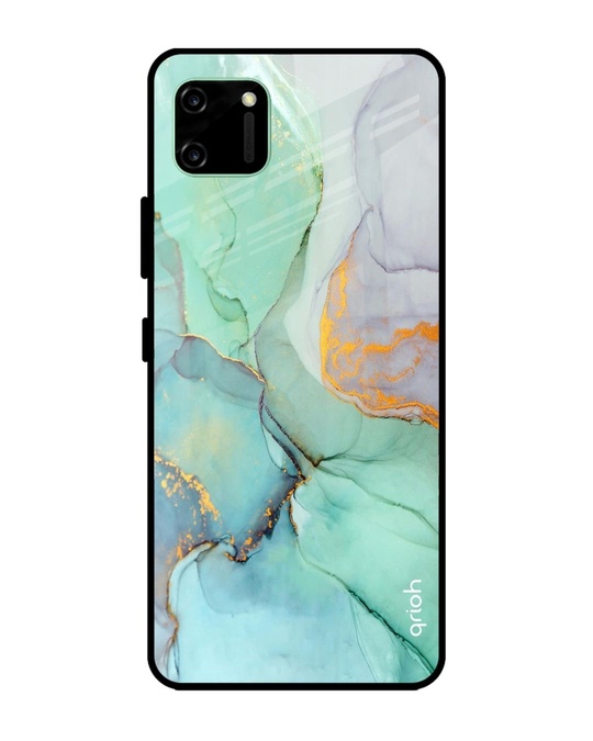 Shop Green Marble Glass Case For Realme C11-Front