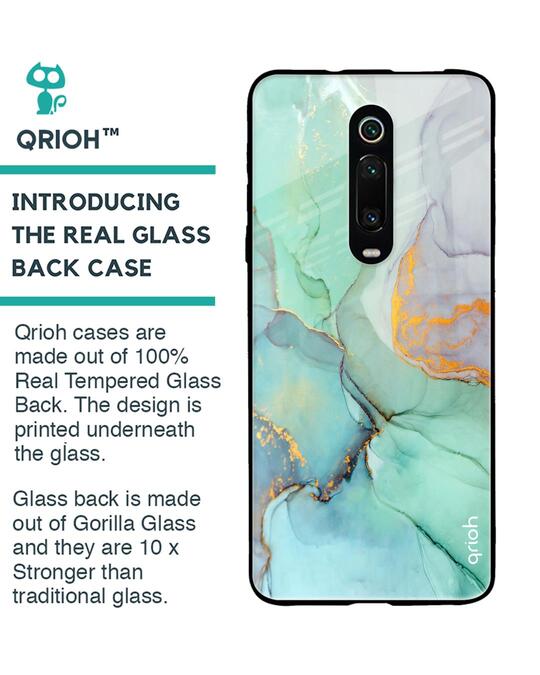 Shop Xiaomi Redmi K20 Green Marble Glass Case-Back