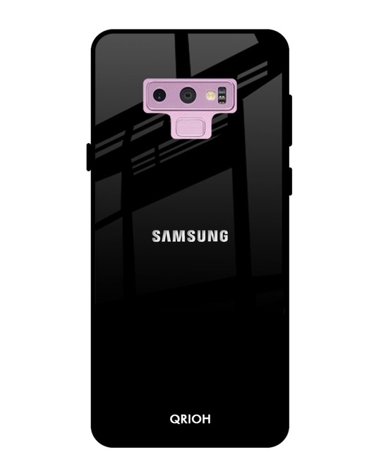 Shop Jet Black Glass Case For Samsung Galaxy Note 9-Front