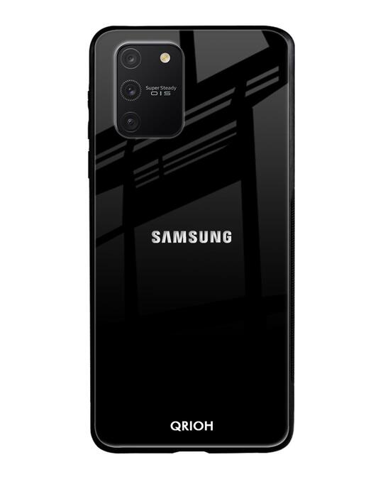 Shop Jet Black Glass Case For Samsung Galaxy S10 Lite-Front